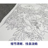 【大彩图】龚雪青工笔画白描底稿《牡丹鲤鱼》临摹勾线花鸟线稿XQ60 商品缩略图4