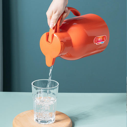 Debo德铂维莱特红胆玻璃保温壶大容量家用保温壶 商品图4