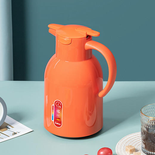 Debo德铂维莱特红胆玻璃保温壶大容量家用保温壶 商品图1