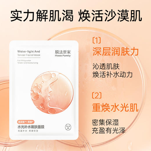 【200膜币+12.9元】膜法世家水光补水嫩肤面膜5片装 商品图4