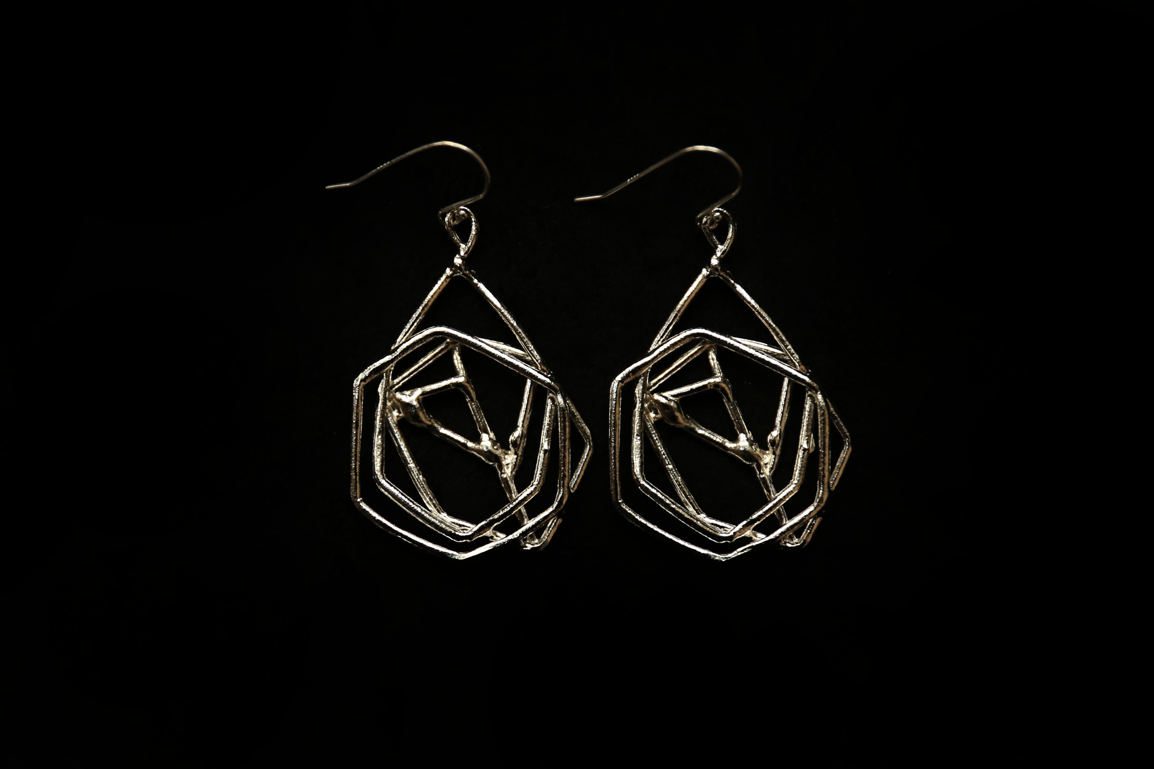 CHEZ BOQUE 梦之浮桥系列原创手工925银抽象造型耳环《罔象2号》