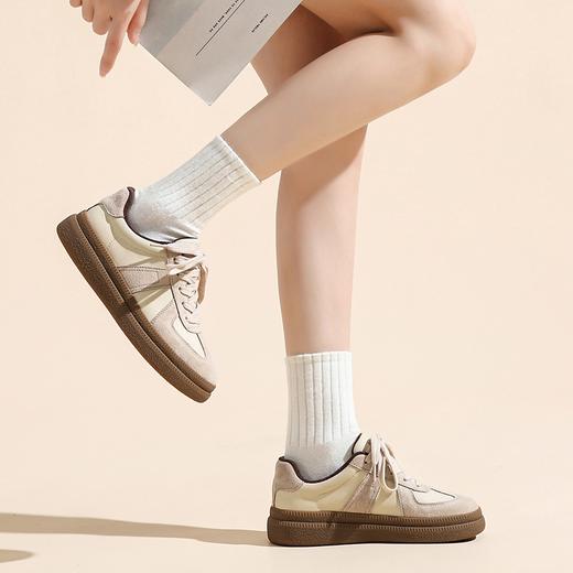 ZHR复古德训鞋女2023秋冬新款时尚百搭运动休闲鞋厚底板鞋女 商品图6