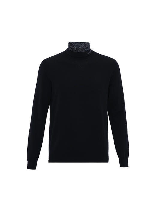 callisto藏青羊毛混纺毛衣 FSKNW109C 商品图3