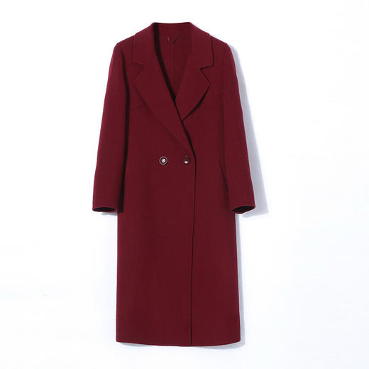 秋冬西装式呢大衣双面羊绒中长款气质毛呢外套KQ-215105 商品图4