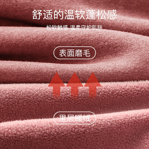 秋冬【蓄热保暖摇粒绒套装】加厚羊绒羔 保暖内衣套装情侣 加厚秋衣秋裤 一体摇粒绒套装 商品图2
