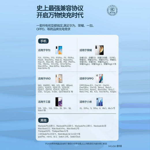 声顿B18200w全兼容闪充单头/套装 商品图2