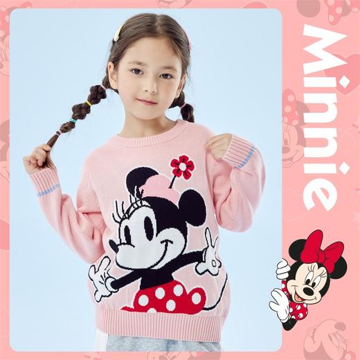 迪士尼童装秋冬新款男女童针织套头上衣宝宝米奇卡通保暖毛衣
 商品图1