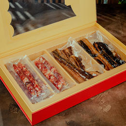 金字添福腊味礼盒606g广式香肠腊肠腊肉酱肉年货特产精品礼盒