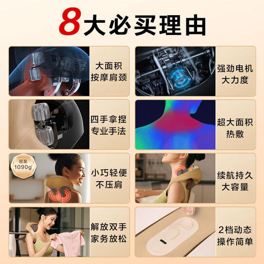 SKG  颈椎按摩器  多功能肩颈部按摩仪   H5舒享款 商品图1