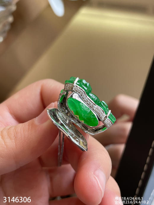 冰艳绿唐马吊坠【3146306】具体价格微信咨询 商品图7