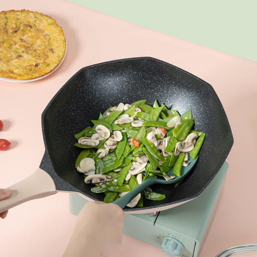 Debo德铂卡地亚不粘锅家用炒菜锅平底网红八角锅 商品图1