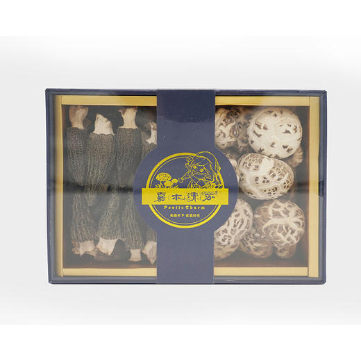 【龙游好物】嘉木清芬-双拼花菇高档礼盒（花菇220g+羊肚菌80g） 商品图0