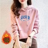 连帽加绒卫衣棉质正肩运动宽松休闲时尚印花多色上衣女潮秋冬外套 商品缩略图1