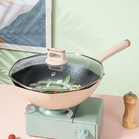 Debo德铂卡地亚不粘锅家用炒菜锅平底网红八角锅