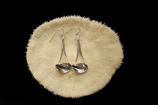 CHEZ BOQUE 庭园的馈赠系列原创手工925银植物肌理耳环《舞姬2号》 商品图0