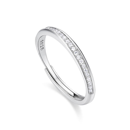 KADER卡蒂罗 星河之恋 轻奢时尚小众设计开口可调节一对 经典百搭配饰 S925银 戒指 男女同款情侣款 礼物礼盒 商品图1