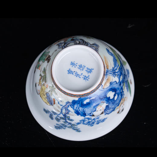青花五彩描金婴戏杯 商品图4