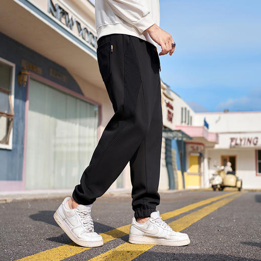 【圈】【新款DMH】大依优型大码加绒裤休闲裤收脚口束脚加肥加大男卫裤简约百搭潮款胖子 商品图2