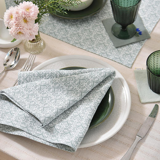 心形花束系列餐巾全棉高档田园风擦杯布餐巾 商品图0