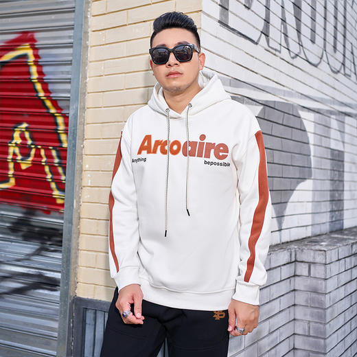 【圈】【新款DMH】大依优型大码加绒卫衣连帽卫衣帽衫长袖潮牌男装加肥加大上衣男士胖子 商品图3