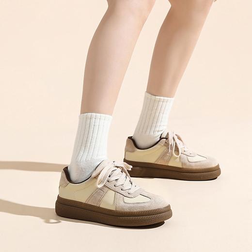 ZHR复古德训鞋女2023秋冬新款时尚百搭运动休闲鞋厚底板鞋女 商品图8