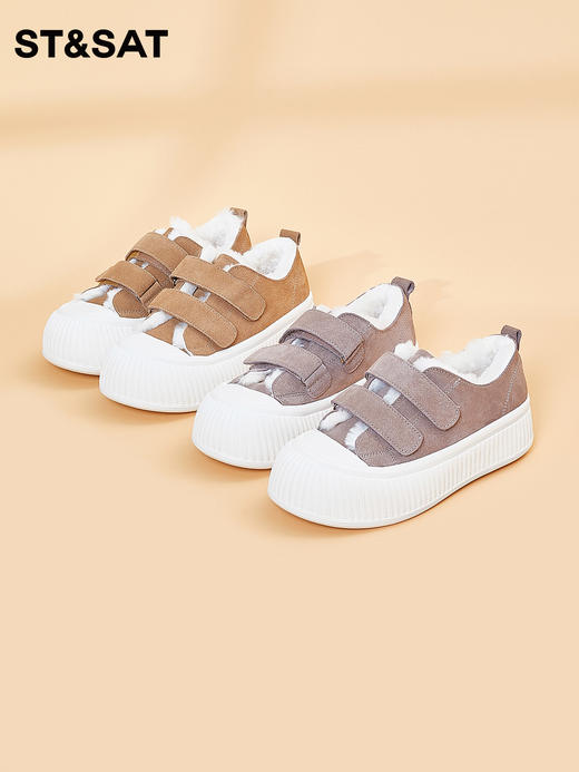 星期六休闲魔术贴保暖绒里板鞋SS34112634 商品图1