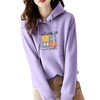加绒卫衣连帽棉质正肩运动宽松休闲时尚印花多色上衣女潮秋冬外套 商品缩略图4