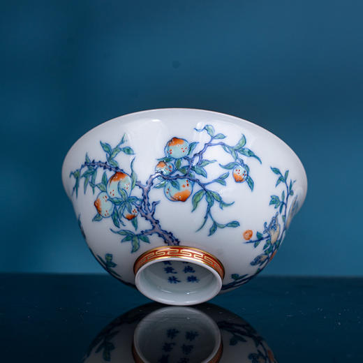 青花斗彩描金折枝瑞果杯 商品图3