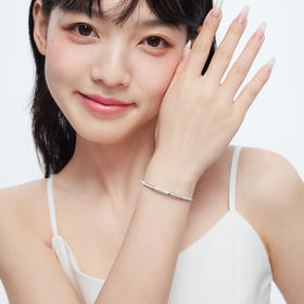 KADER卡蒂罗 满天星竹节 S999银 可推拉调节手镯 女款 轻奢时尚小众设计 浪漫清新百搭款配饰送礼物礼盒款