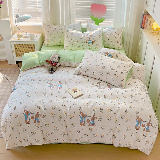 【全棉小清新四件套】田园风格全棉四件套 全棉舒适面料 活性印染AB面设计 商品图10