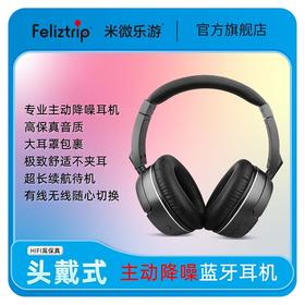 Feliztrip斐利斯 一键ANC主动降噪无线蓝牙＆有线双用全包耳头戴式耳机 TR-HF50