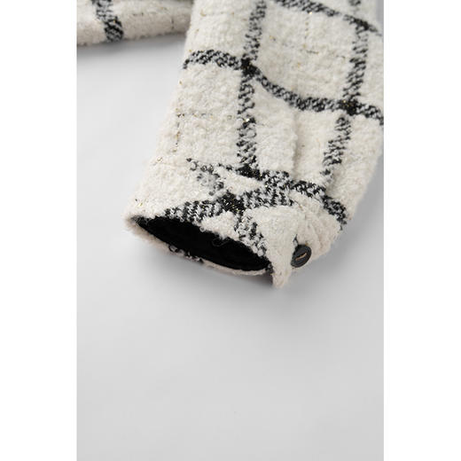 【年终福利/不退换】休闲格调经典黑白格纹帽款长款大衣BC436 商品图2