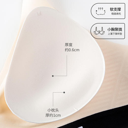 熳洁儿 时尚性感文胸深V镂空软支撑舒适无痕光面内衣夏季薄款23261517 商品图2