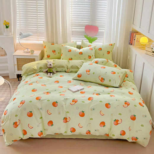 【全棉小清新四件套】田园风格全棉四件套 全棉舒适面料 活性印染AB面设计 商品图12