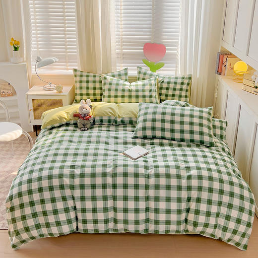 【全棉小清新四件套】田园风格全棉四件套 全棉舒适面料 活性印染AB面设计 商品图4