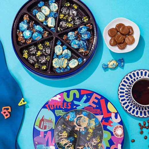 英国沃尔克斯什锦太妃糖红色礼罐/彩色礼罐408g 五种口味混装好吃不腻 062149/062264 商品图2