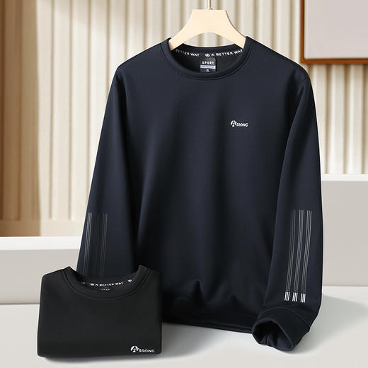 【新款DK】大依优型大码加绒卫衣长袖套头宽松加肥加大休闲运动上衣男士胖子 商品图2