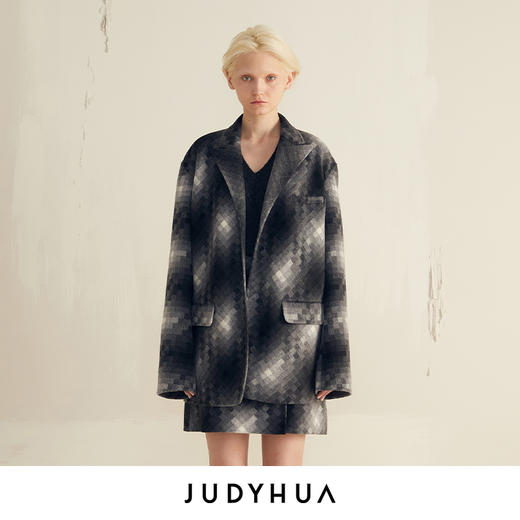 JUDYHUA 色块晕染双面尼外套 商品图0