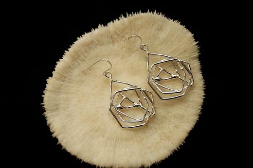 CHEZ BOQUE 梦之浮桥系列原创手工925银抽象造型耳环《罔象2号》 商品图1