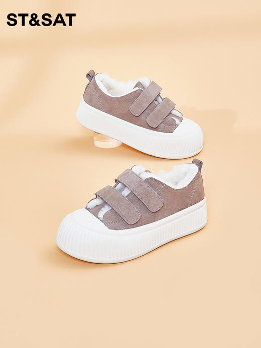 星期六休闲魔术贴保暖绒里板鞋SS34112634 商品图2