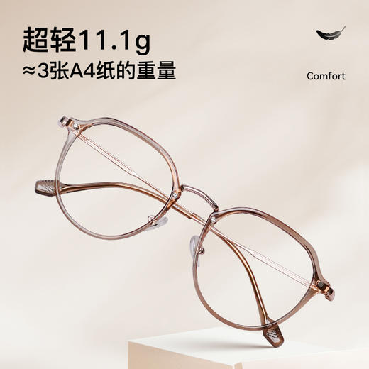 男女大框圆形护眼近视眼睛框架超轻显脸小可配防蓝光带度数镜片 商品图2