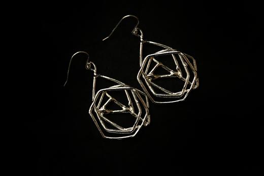 CHEZ BOQUE 梦之浮桥系列原创手工925银抽象造型耳环《罔象2号》 商品图2