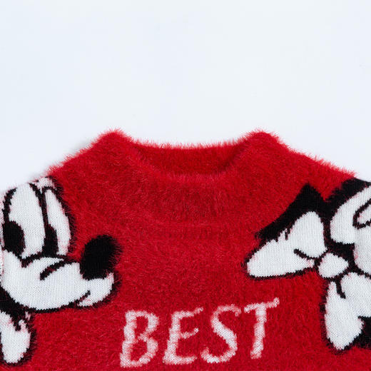 迪士尼童装秋冬新款男女童针织套头上衣宝宝米奇卡通保暖毛衣
 商品图5