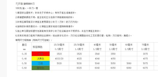 喜灸牌小针刀 塑料柄型FJR  100支/盒 商品图6