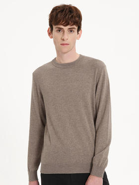 callisto卡其色全山羊绒针织衫 FSKNW096C