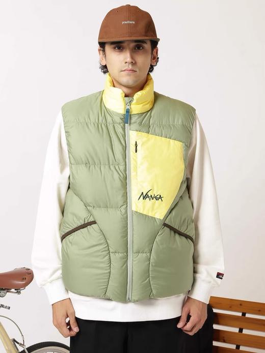 NANGA MAZENO RIDGE VEST 拼色羽绒马甲 商品图0
