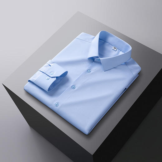 【实付满399送保温杯】【商务三防抗皱衬衫】男/女款通勤内搭长/短衬衣 修身正装长/短袖上衣 商品图7