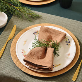 节日系列小方块餐巾全棉高档田园风擦杯布餐巾