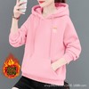 加绒卫衣连帽棉质正肩运动宽松休闲时尚印花秋冬外套多色女潮上衣 商品缩略图2