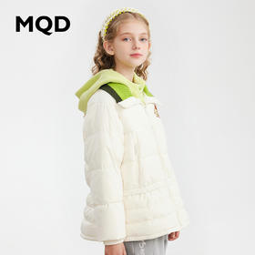 【秒】【MQD】【三防】童装女大童户外翻领羽绒服冬新款假两件羽绒